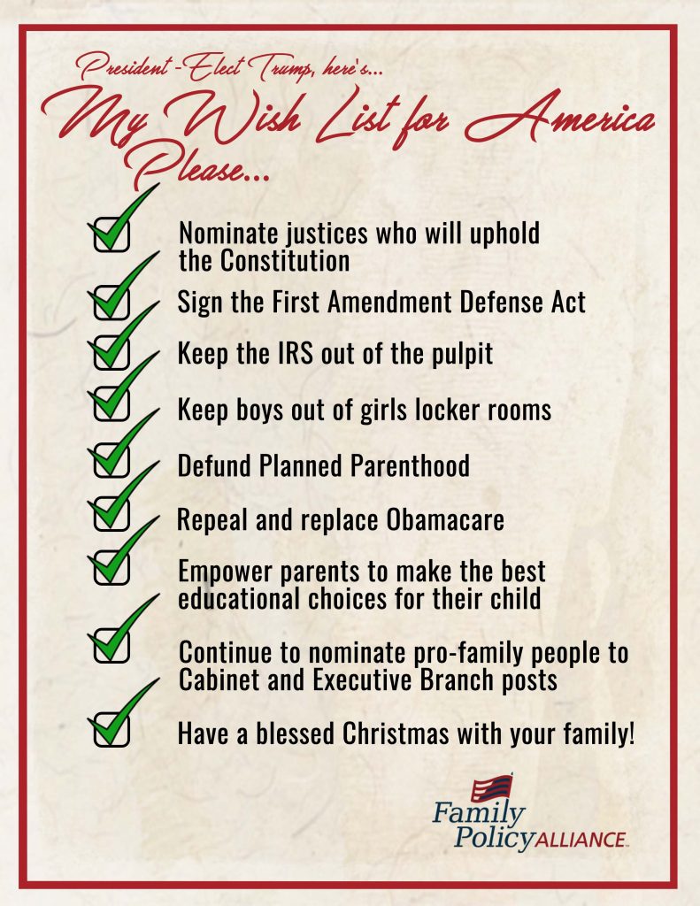 thumbnail of Send Your ‘Wish List’ to President-Elect Trump