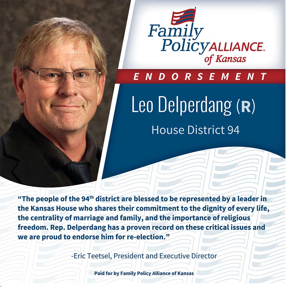 thumbnail of Kansas Family Voice of Kansas Endorses Leo Delperdang for Kansas House of Representatives