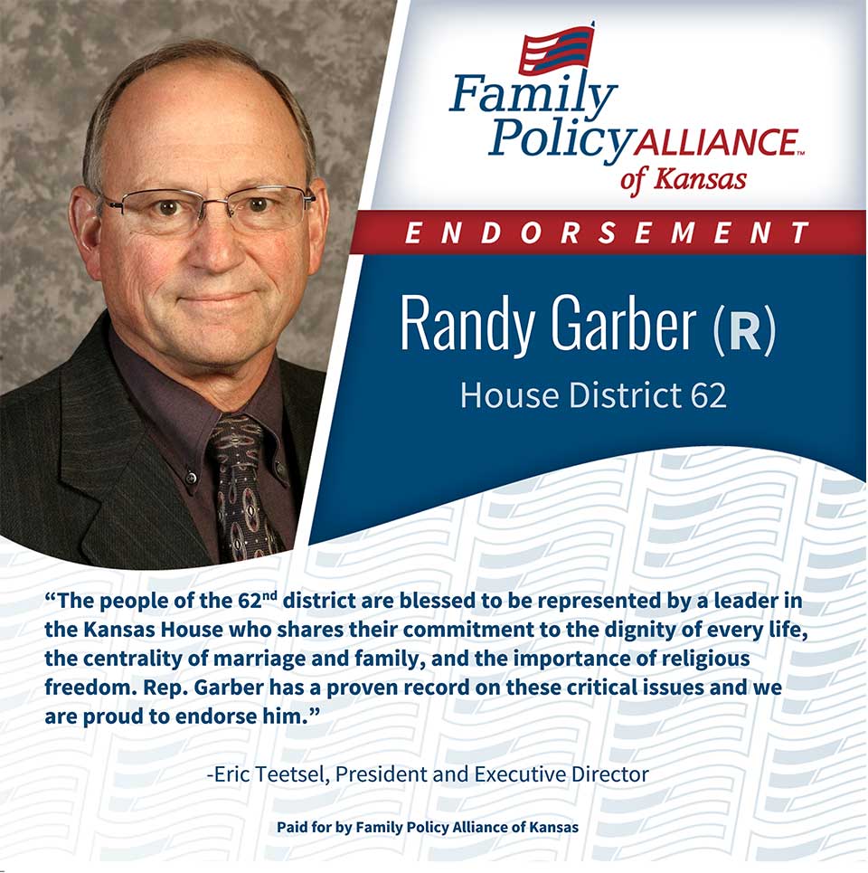 thumbnail of Kansas Family Voice of Kansas Endorses Randy Garber for Kansas House of Representatives