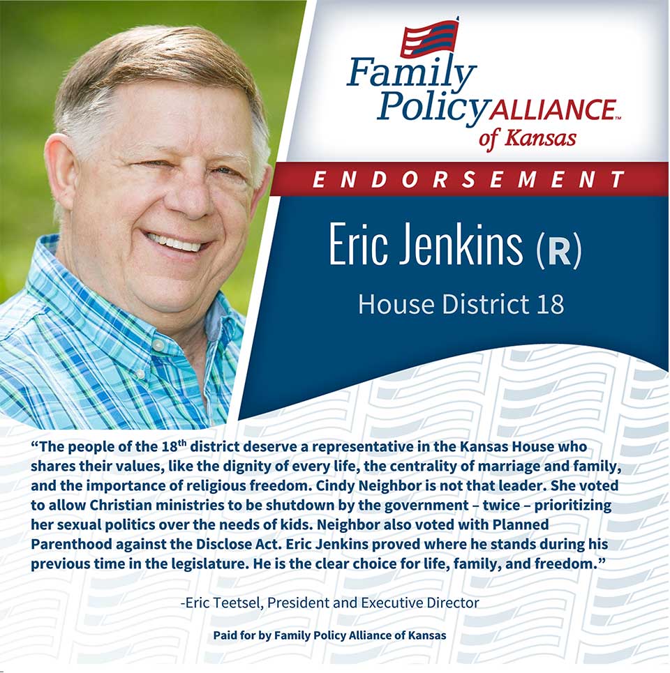 thumbnail of Kansas Family Voice of Kansas Endorses Eric Jenkins for Kansas House of Representatives