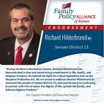 thumbnail of Kansas Family Voice of Kansas Endorses Richard Hilderbrand for Kansas Senate