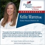 thumbnail of Kansas Family Voice of Kansas Endorses Kellie Warren for Kansas House of Representatives