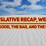 thumbnail of LEGISLATIVE RECAP, Week 3 — The Good, The Bad, and The Ugly